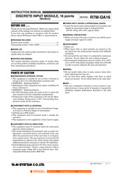 M-System R7M-DA16-R Instruction Manual