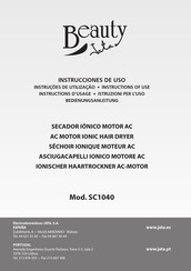 Jata Beauty SC1040 Instructions Of Use And Maintenance