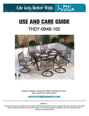PHI VILLA THD7-094B-102 Use And Care Manual
