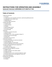 schmersal AZM300B-I2-ST-SD2P-A-T-DU Operation Instructions Manual