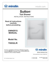 Mirolin Sutton TSS52L/R Installation Instructions Manual