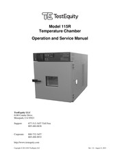 TestEquity 115R Operation And Service Manual