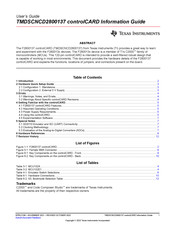 Texas Instruments controlCARD TMDSCNCD2800137 User Manual