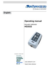 GHM Delta OHM HD2022 Operating Manual