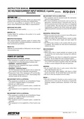 M-system R7D-SV4/UL Instruction Manual