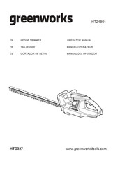 GreenWorks HT24B01 Operator's Manual