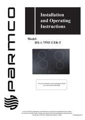 Parmco HX-1-75NF-CER-T Installation And Operating Instructions Manual