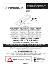 Firegear LOF-3614HTPSI-N Installation And Operating Instructions Manual