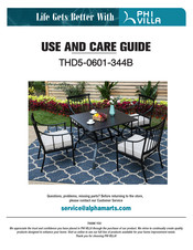 PHI VILLA THD5-0601-344B Use And Care Manual