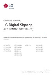 LG LAT140GT82S Owner's Manual