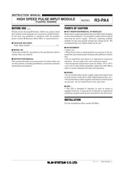 M-System R3-PA4 Instruction Manual