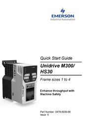 Emerson unidrive m300 Quick Start Manual