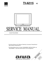 Aiwa TV-A2115 Service Manual
