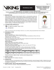 Viking 16130FD Technical Data Manual