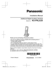Panasonic KX-PRLA20 Installation Manual