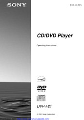 Sony DVP-F21S Operating Instructions Manual