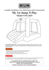 My 1st Jump N Play INF-2037 Assembly, Installation, Care, Maintenance, And Use Instructions