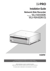 i-PRO WJ-NX400K/G Installation Manual