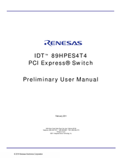 Renesas IDT 89HPES4T4 User Manual
