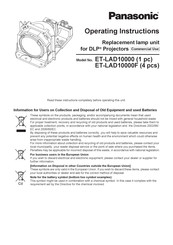 Panasonic ET-LAD10000 Operating Instructions