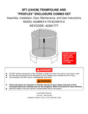 Tasman Sports PROFLEX TR-8COM-PLX Assembly, Installation, Care,  Maintenance And User Instructions