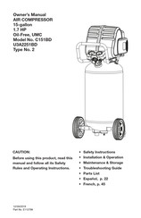 Black Diamond Equipment U3A2251BD Owner's Manual