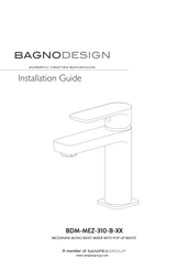 Sanipex BAGNODESIGN Mezzanine BDM-MEZ-310-B-SBZ Installation Manual