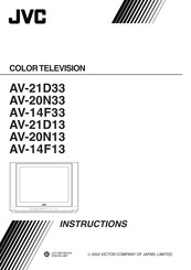 JVC AV-21D33, AV-20N33, AV-14F33, Instructions Manual