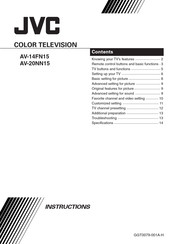 JVC AV-14FN15 Instructions Manual