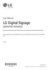 LG 22XE1J User Manual