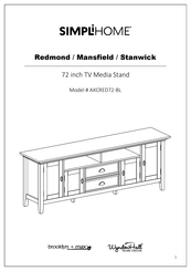 SIMPLIHOME brooklyn + max WyndenHall AXCRED72-BL Manual