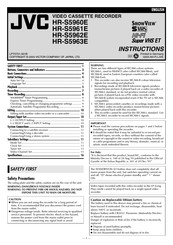 JVC HR-S5962EX Instructions Manual