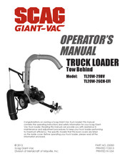Metalcraft SCAG GIANT-VAC TL20W-26CH-EFI Operator's Manual
