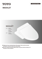 Toto washlet C100 SW2034 Instruction Manual