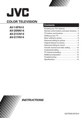 JVC AV-14FN14 Instructions Manual