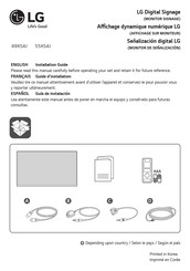 LG 49XS4J-B Installation Manual