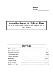 Sheang Lien SL-60HI Instruction Manual