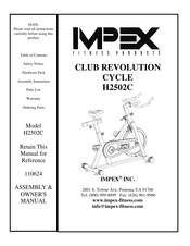 Impex H2502C Assembly & Owners Manual