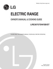 LG LRE30757 Owner's Manual & Cooking Manual