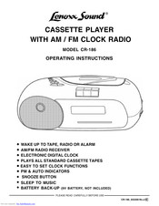 Lenoxx Sound CR-186 Operating Instructions Manual