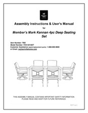 Member's Mark Kennan TBD FZA10218ST Assembly Instructions & User Manual