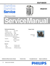 Philips HR2201/81 Service Manual