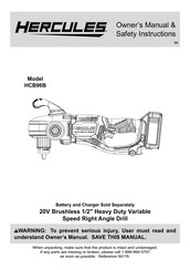 Hercules HCB96B Owner's Manual & Safety Instructions
