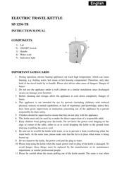 SAPIRHOME SP-1230-TB Instruction Manual