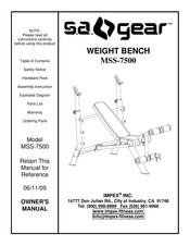 Impex saogear MSS-7500 Owner's Manual