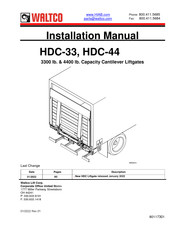 WALTCO HDC-33 Installation Manual