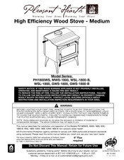 Pleasant Hearth GWS-1800-B Series Stove Manuals