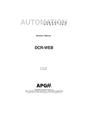 APG DCR-WEB Operator's Manual