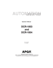 APG DCR-1004 Operator's Manual