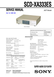 Sony SCD-XA333ES Service Manual